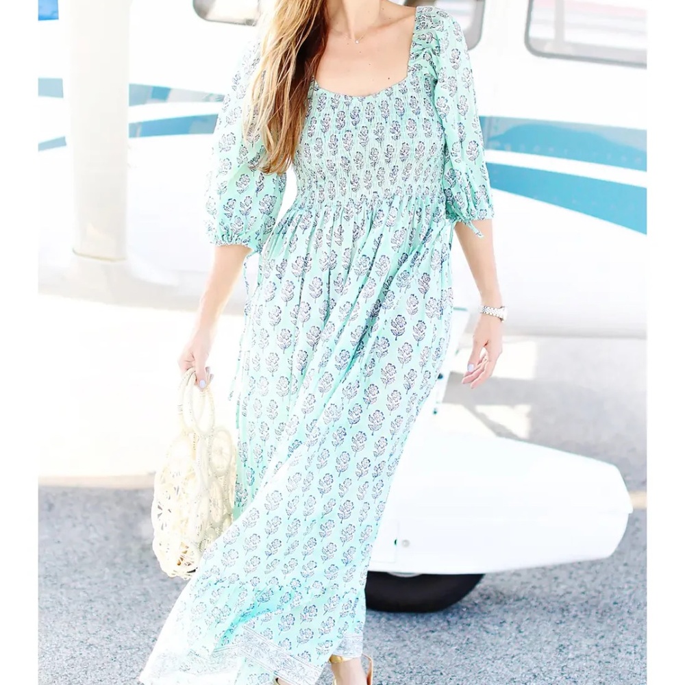 Vienna Mint Block Dress